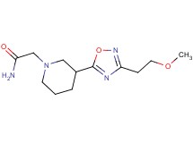 2-{3-[3-(2-methoxyethyl)-1,2,4-oxadiazol-5-yl]-1-piperidinyl}acetamide