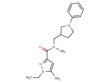 1-ethyl-N,5-dimethyl-N-[(1-phenyl-3-pyrrolidinyl)methyl]-1H-pyrazole-3-carboxamide