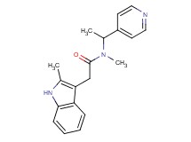 N-methyl-2-(2-methyl-1H-indol-3-yl)-N-(1-pyridin-4-ylethyl)acetamide