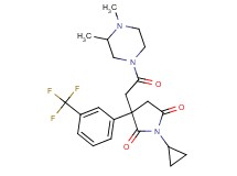 1-cyclopropyl-3-[2-(3,4-dimethyl-1-piperazinyl)-2-oxoethyl]-3-[3-(trifluoromethyl)phenyl]-2,5-pyrrolidinedione
