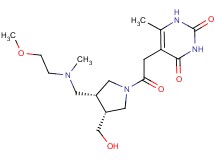 5-[2-((3R*,4R*)-3-(hydroxymethyl)-4-{[(2-methoxyethyl)(methyl)amino]methyl}pyrrolidin-1-yl)-2-oxoethyl]-6-methylpyrimidine-2,4(1H,3H)-dione