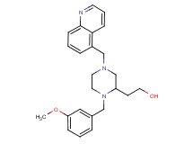 2-[1-(3-methoxybenzyl)-4-(5-quinolinylmethyl)-2-piperazinyl]ethanol