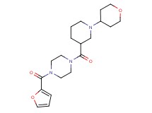 1-(2-furoyl)-4-{[1-(tetrahydro-2H-pyran-4-yl)piperidin-3-yl]carbonyl}piperazine