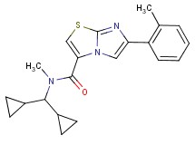 N-(dicyclopropylmethyl)-N-methyl-6-(2-methylphenyl)imidazo[2,1-b][1,3]thiazole-3-carboxamide
