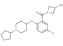 1-{5-chloro-2-[(1-cyclopentylpiperidin-4-yl)oxy]benzoyl}azetidin-3-ol
