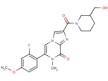 6-(2-fluoro-4-methoxyphenyl)-2-{[3-(hydroxymethyl)piperidin-1-yl]carbonyl}-7-methylimidazo[1,2-a]pyrazin-8(7H)-one