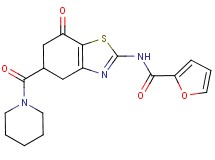 N-[7-oxo-5-(1-piperidinylcarbonyl)-4,5,6,7-tetrahydro-1,3-benzothiazol-2-yl]-2-furamide