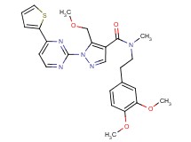 N-[2-(3,4-dimethoxyphenyl)ethyl]-5-(methoxymethyl)-N-methyl-1-[4-(2-thienyl)-2-pyrimidinyl]-1H-pyrazole-4-carboxamide