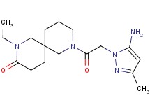 8-[(5-amino-3-methyl-1H-pyrazol-1-yl)acetyl]-2-ethyl-2,8-diazaspiro[5.5]undecan-3-one