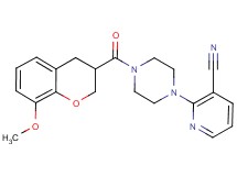 2-{4-[(8-methoxy-3,4-dihydro-2H-chromen-3-yl)carbonyl]piperazin-1-yl}nicotinonitrile