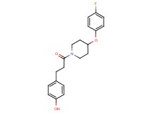 4-{3-[4-(4-fluorophenoxy)-1-piperidinyl]-3-oxopropyl}phenol
