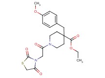 ethyl 1-[(2,4-dioxo-1,3-thiazolidin-3-yl)acetyl]-4-(4-methoxybenzyl)-4-piperidinecarboxylate