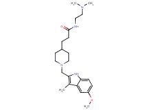 N-[2-(dimethylamino)ethyl]-3-{1-[(5-methoxy-3-methyl-1H-indol-2-yl)methyl]-4-piperidinyl}propanamide
