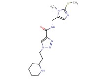 N-{[1-methyl-2-(methylthio)-1H-imidazol-5-yl]methyl}-1-(2-piperidin-2-ylethyl)-1H-1,2,3-triazole-4-carboxamide