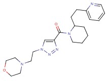 4-{2-[4-({2-[2-(2-pyridinyl)ethyl]-1-piperidinyl}carbonyl)-1H-1,2,3-triazol-1-yl]ethyl}morpholine