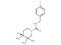 (4S*)-N-(4-fluorobenzyl)-4-hydroxy-3,3,4-trimethylpiperidine-1-carboxamide