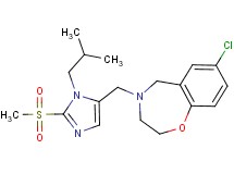 7-chloro-4-{[1-isobutyl-2-(methylsulfonyl)-1H-imidazol-5-yl]methyl}-2,3,4,5-tetrahydro-1,4-benzoxazepine