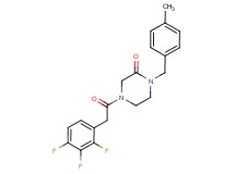 1-(4-methylbenzyl)-4-[(2,3,4-trifluorophenyl)acetyl]-2-piperazinone