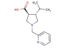 (3S*,4S*)-4-isopropyl-1-(2-pyridinylmethyl)-3-pyrrolidinecarboxylic acid