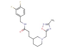 N-(3,4-difluorobenzyl)-3-{1-[(3-methyl-1,2,4-oxadiazol-5-yl)methyl]piperidin-3-yl}propanamide