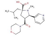 (2S*,4S*,5R*)-2-isobutyl-1-methyl-4-(morpholin-4-ylcarbonyl)-5-pyridin-3-ylpyrrolidine-2-carboxylic acid