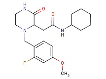 N-cyclohexyl-2-[1-(2-fluoro-4-methoxybenzyl)-3-oxo-2-piperazinyl]acetamide