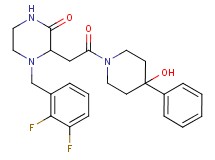 4-(2,3-difluorobenzyl)-3-[2-(4-hydroxy-4-phenyl-1-piperidinyl)-2-oxoethyl]-2-piperazinone