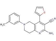 2-amino-4-(2-furyl)-6-(3-methylphenyl)-5,6,7,8-tetrahydro-1,6-naphthyridine-3-carbonitrile