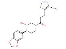 (3S*,4S*)-4-(1,3-benzodioxol-5-yl)-1-[3-(4-methyl-1,3-thiazol-5-yl)propanoyl]piperidin-3-ol
