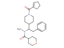 N-{1-[1-(1-cyclopenten-1-ylcarbonyl)-4-piperidinyl]-2-phenylethyl}-N-methyltetrahydro-2H-pyran-4-carboxamide