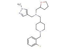 1-[1-(2-fluorobenzyl)-4-piperidinyl]-N-[(1-methyl-1H-pyrazol-4-yl)methyl]-N-(tetrahydro-2-furanylmethyl)methanamine