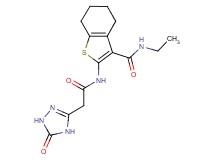 N-ethyl-2-{[(5-oxo-4,5-dihydro-1H-1,2,4-triazol-3-yl)acetyl]amino}-4,5,6,7-tetrahydro-1-benzothiophene-3-carboxamide