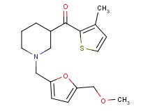 (1-{[5-(methoxymethyl)-2-furyl]methyl}-3-piperidinyl)(3-methyl-2-thienyl)methanone