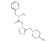 N-methyl-2-{5-[(4-methyl-1-piperidinyl)methyl]-1H-tetrazol-1-yl}-N-(2-pyridinylmethyl)acetamide