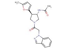 N-[(3S*,4R*)-1-(1H-indazol-1-ylacetyl)-4-(5-methyl-2-furyl)pyrrolidin-3-yl]acetamide