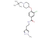3-chloro-4-{[1-(2,2-dimethylpropyl)-4-piperidinyl]oxy}-N-[2-(1-methyl-1H-pyrazol-4-yl)ethyl]benzamide