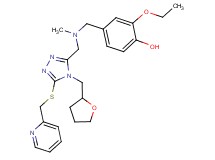 2-ethoxy-4-[(methyl{[5-[(2-pyridinylmethyl)thio]-4-(tetrahydro-2-furanylmethyl)-4H-1,2,4-triazol-3-yl]methyl}amino)methyl]phenol