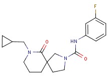 7-(cyclopropylmethyl)-N-(3-fluorophenyl)-6-oxo-2,7-diazaspiro[4.5]decane-2-carboxamide