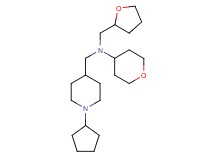 N-[(1-cyclopentyl-4-piperidinyl)methyl]-N-(tetrahydro-2-furanylmethyl)tetrahydro-2H-pyran-4-amine