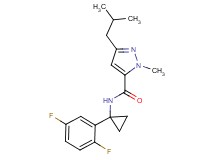 N-[1-(2,5-difluorophenyl)cyclopropyl]-3-isobutyl-1-methyl-1H-pyrazole-5-carboxamide
