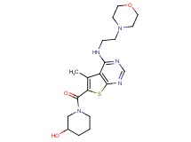 1-[(5-methyl-4-{[2-(4-morpholinyl)ethyl]amino}thieno[2,3-d]pyrimidin-6-yl)carbonyl]-3-piperidinol