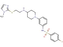 4-fluoro-N-{3-[4-({2-[(1-methyl-1H-imidazol-2-yl)thio]ethyl}amino)-1-piperidinyl]phenyl}benzenesulfonamide