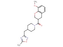 1-[(8-methoxy-3,4-dihydro-2H-chromen-3-yl)carbonyl]-4-[(5-methyl-1,2,4-oxadiazol-3-yl)methyl]piperidine