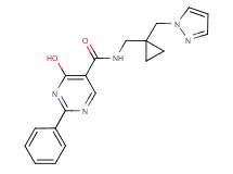 4-hydroxy-2-phenyl-N-{[1-(1H-pyrazol-1-ylmethyl)cyclopropyl]methyl}pyrimidine-5-carboxamide