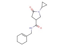 N-(1-cyclohexen-1-ylmethyl)-1-cyclopropyl-5-oxo-3-pyrrolidinecarboxamide