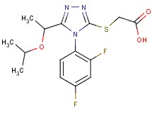 {[4-(2,4-difluorophenyl)-5-(1-isopropoxyethyl)-4H-1,2,4-triazol-3-yl]thio}acetic acid