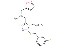 ({4-allyl-5-[(3-fluorobenzyl)thio]-4H-1,2,4-triazol-3-yl}methyl)(2-furylmethyl)methylamine