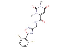 N-{[5-(2,6-difluorophenyl)-1,2,4-oxadiazol-3-yl]methyl}-1,3-dimethyl-2,6-dioxo-1,2,3,6-tetrahydro-4-pyrimidinecarboxamide
