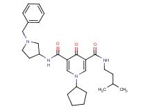 N-(1-benzyl-3-pyrrolidinyl)-1-cyclopentyl-N'-(3-methylbutyl)-4-oxo-1,4-dihydro-3,5-pyridinedicarboxamide