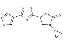 1-cyclopropyl-4-[3-(3-thienyl)-1,2,4-oxadiazol-5-yl]-2-pyrrolidinone